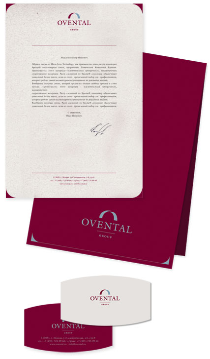 Корпоративный стиль группы компаний Ovental